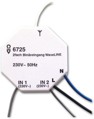 Busch-Jaeger Binreingang WaveLINE, 2-fach, 230 V~ 6725 | 6720-0-0007