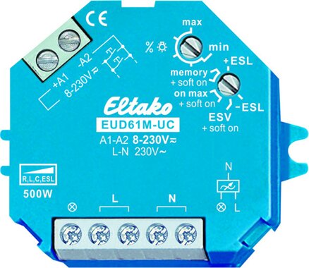 Eltako Multifunktions-Universal-Dimmschalter UC. Power MOSFET 400W, R+L+C+ESL