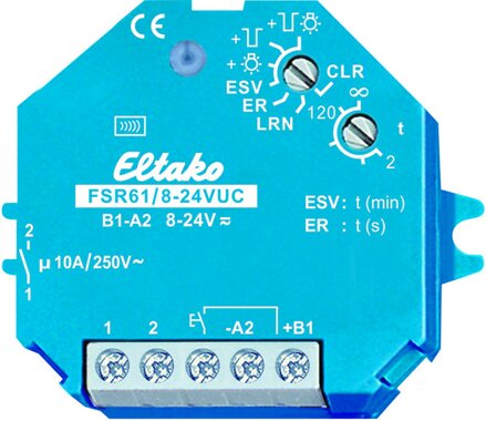 Eltako Funkaktor Stromsto-Schaltrelais. 1 Schlieer potenzialfrei 10A/250V AC