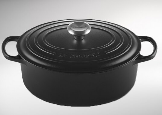 Le Creuset Signature Brter oval 27 cm Schwarz