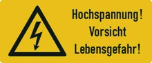 PMSHL 10St Maschinenschild Hochspannung