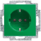 Busch-Jaeger SCHUKO� Steckdosen-Einsatz 20 EUCB-13-914, gr�n RAL 6032