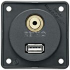 USB/Audio-Einbaubuchse, anthrazit lose