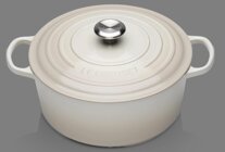 LE CREUSET Signature Brter 24 cm rund Meringue, Emaille hell