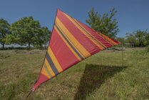 Bent Verbindbares Sonnensegel ?Zip-Canvas? Orient Design - Rot gestreift