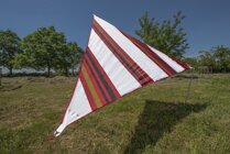 Bent Verbindbares Sonnensegel ?Zip-Canvas? Orient Design - Wei gestreift
