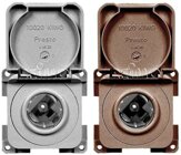 Einbausteckdose 12V mit Deckel, Grau