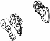 Thule Omnistor Endplatten inkl. Kurbelwerk TO 6300, wei, links und rechts